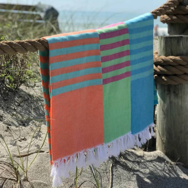 Hammam Towel in Cornflower and Lilac - Image 2