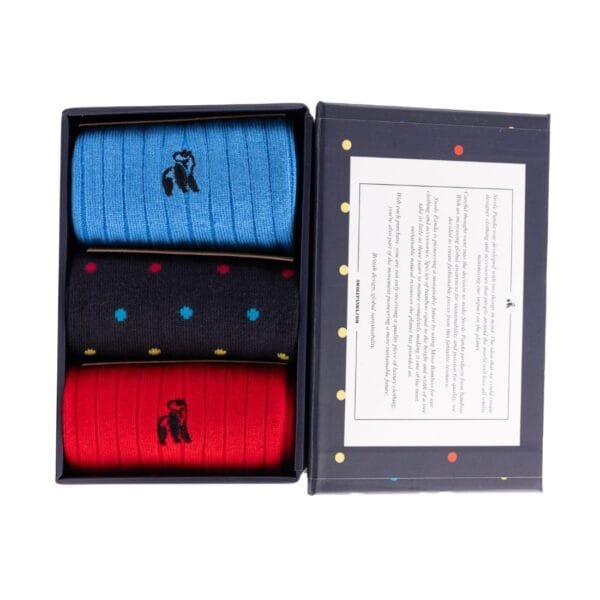 Spots Sock Box - 3 Pairs of Bamboo Socks