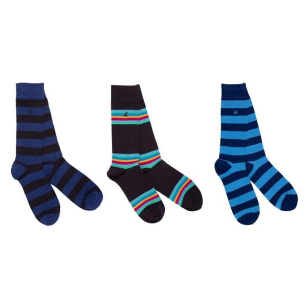 Stripe Sock Box - 3 Pairs of Bamboo Socks - Image 2
