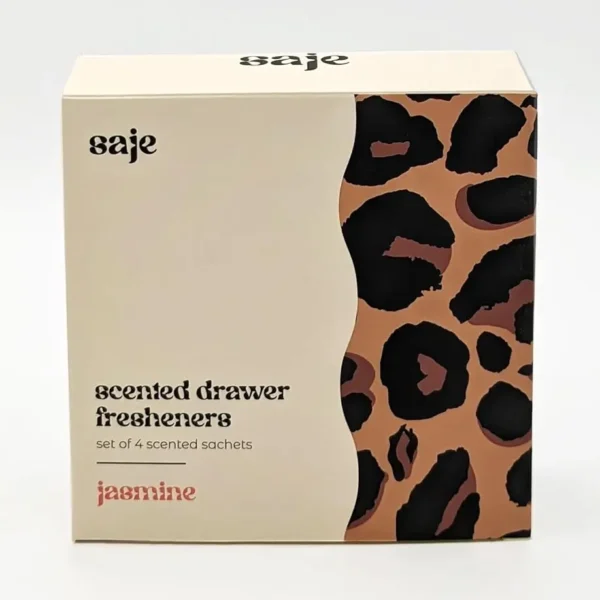 Saje Scented Sachet - Set of 4 Jasmine - Leopard Print Design - Image 2