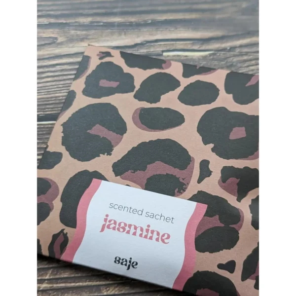 Saje Scented Sachet - Set of 4 Jasmine - Leopard Print Design - Image 6